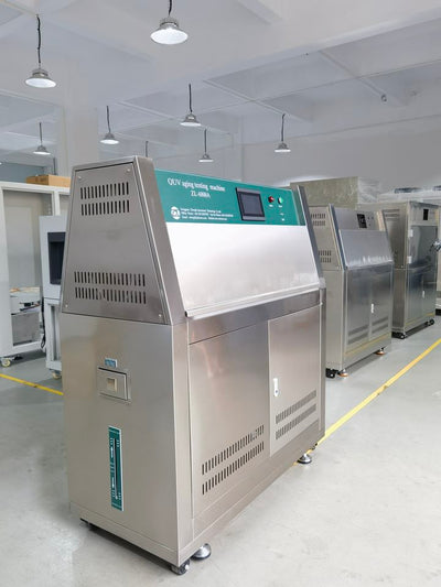 UV aging test chamber for coatings and inks