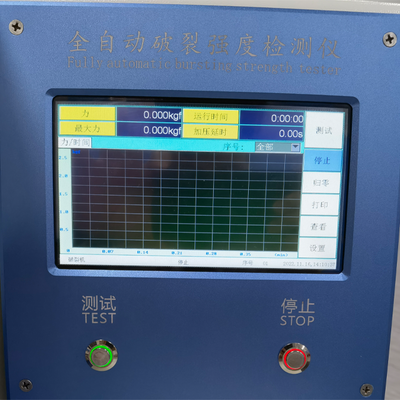 Cardboard bursting strength testing machine