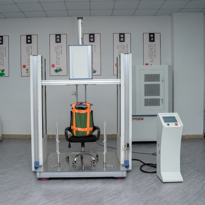 Office chair seat surface impact testing machine